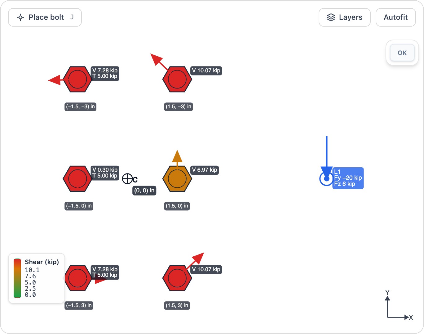 Bolt Group Analysis Calculator screenshot
