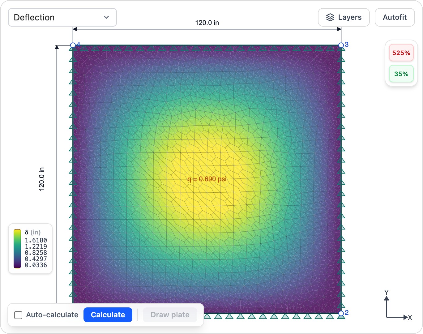 Plate Bending Analysis Calculator screenshot