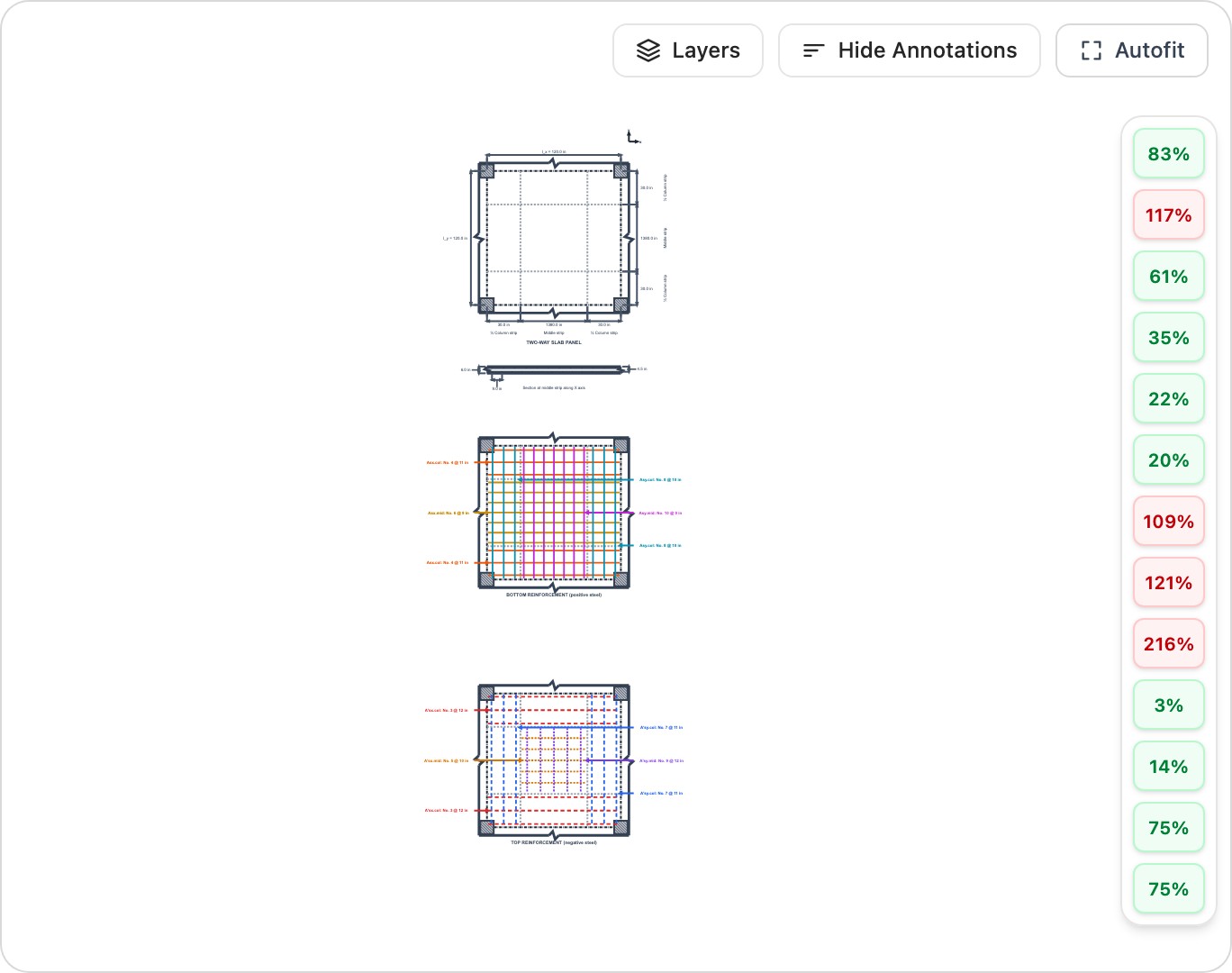RC Two-Way Slab Design Calculator (ACI 318-19) screenshot